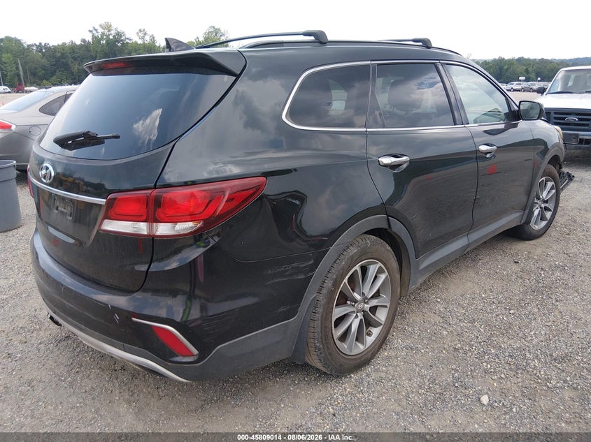 Vin: km8sm4hf8hu252494, lot: 46307860, hyundai santa fe se 20174