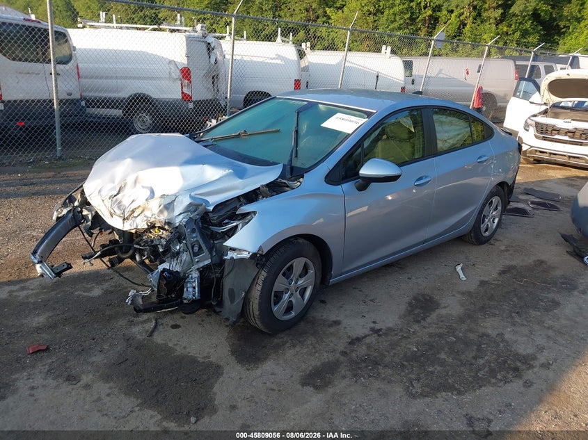 2017 Chevrolet Cruze Ls Auto, Front & Rear, IAAI, VIN 1G1BC5SM5H7273556 — photo 2