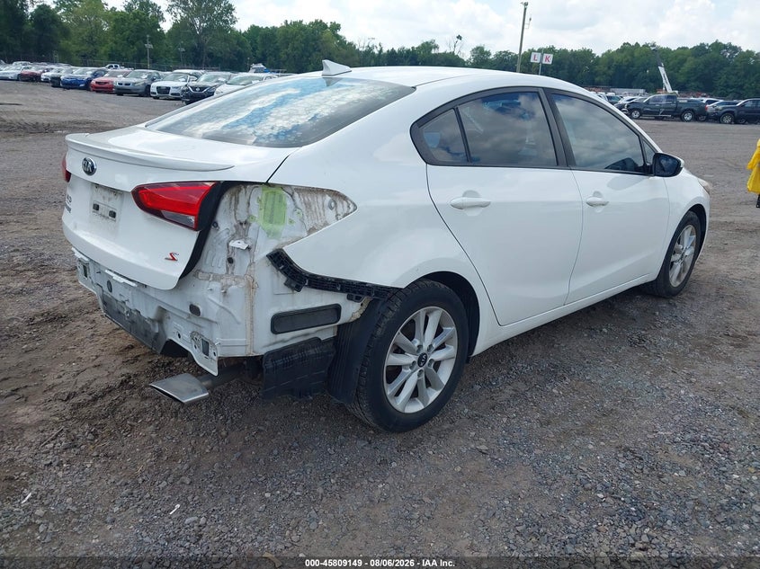 Vin: 3kpfl4a79he134917, lot: 46307995, kia forte s 20174