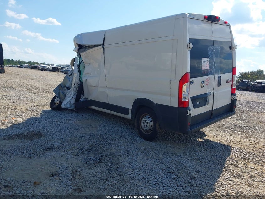 Vin: 3c6lrvdg9me508186, lot: 46308025, ram promaster 2500 high roof 159 wb 20213