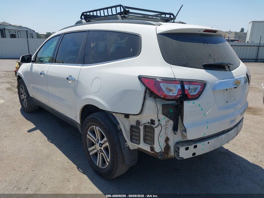 Vin: 1gnkrhkd0fj116676, lot: 46308105, chevrolet traverse lt 20153