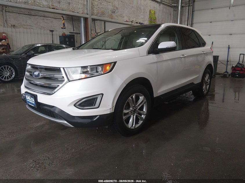 Vin: 2fmpk4j80fbb21537, lot: 46308116, ford edge sel 20152