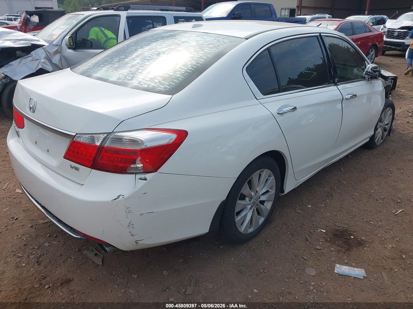 Vin: 1hgcr3f85ea017834, lot: 46308243, honda accord ex-l v-6 20144