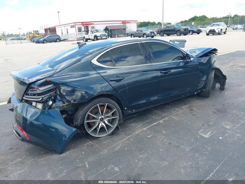 Vin: kmtg34sc2su150581, lot: 46308296, genesis g70 2.5t rwd 20254