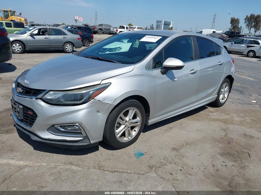 Vin: 3g1be6sm6hs576332, lot: 46308306, chevrolet cruze lt auto 20172