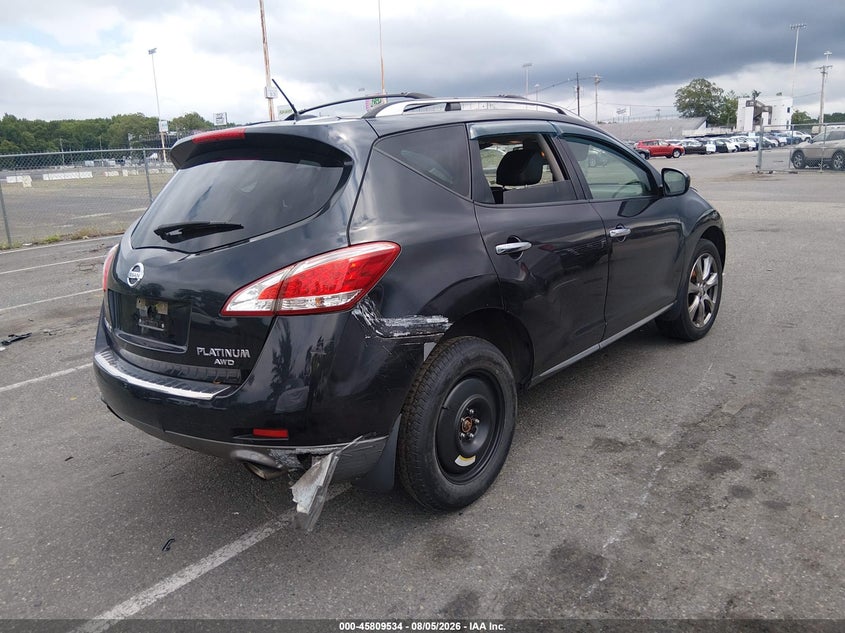 Vin: jn8az1mw2cw208742, lot: 46308380, nissan murano le 20124