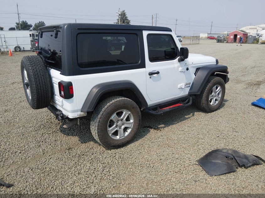 Vin: 1c4hjxag3mw512780, lot: 46308388, jeep wrangler sport s 4x4 20214