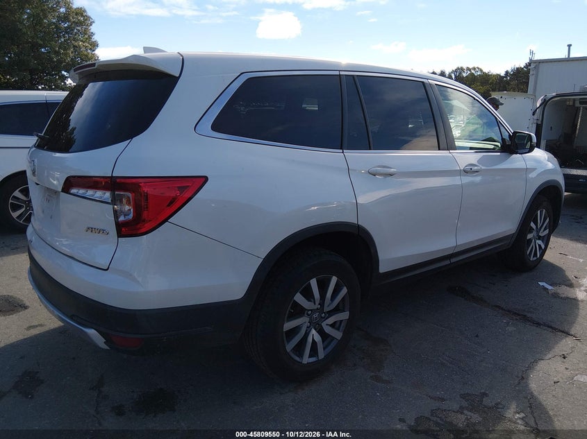 Vin: 5fnyf6h52mb032668, lot: 46308396, honda pilot awd ex-l 20214