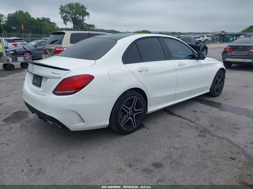 Vin: w1kwf8eb1mr653090, lot: 46308496, mercedes-benz c 300 4matic 20214
