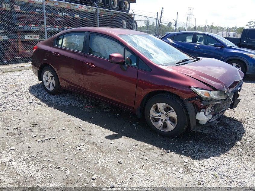 Vin: 2hgfb2f57dh505734, lot: 46308537, honda civic lx 2013 img_1