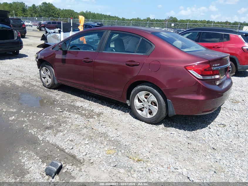 Vin: 2hgfb2f57dh505734, lot: 46308537, honda civic lx 20133