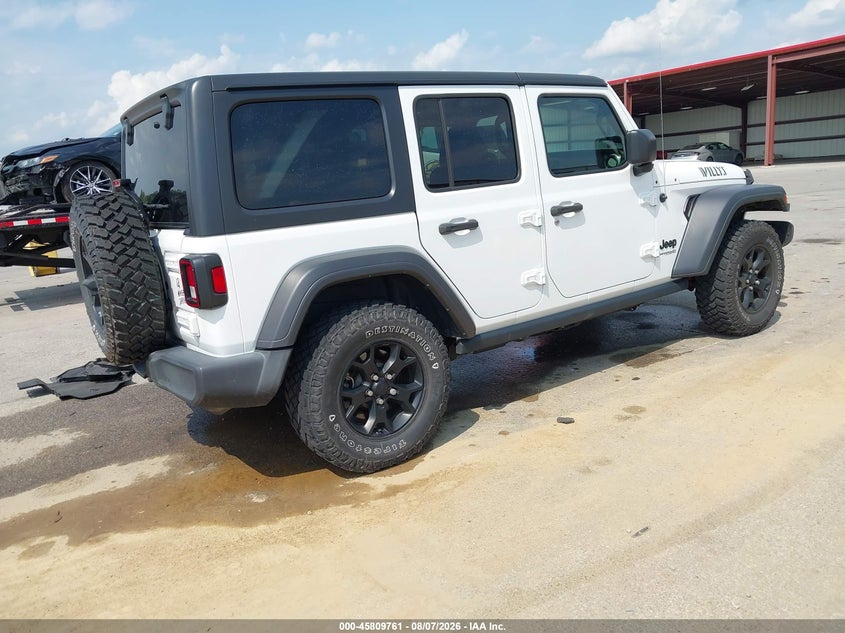 Vin: 1c4hjxdg8mw593707, lot: 46308607, jeep wrangler unlimited willys 4x4 20214
