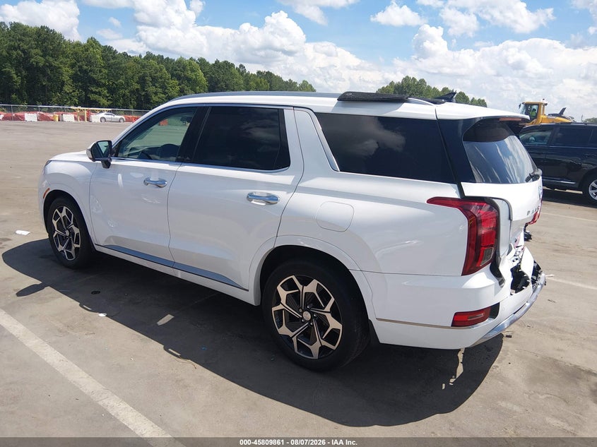 Vin: km8r7dhe5nu419001, lot: 46308706, hyundai palisade calligraphy 20223