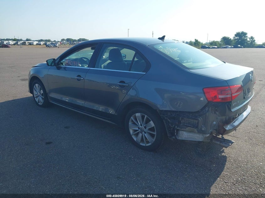 Vin: 3vwla7aj8fm287777, lot: 46308765, volkswagen jetta 2.0l tdi se 20153