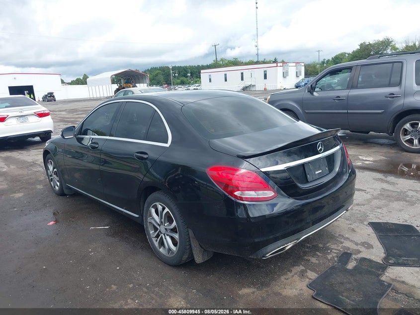 Vin: wddwf4kb1gr143405, lot: 46308791, mercedes-benz c 300 4matic 20163