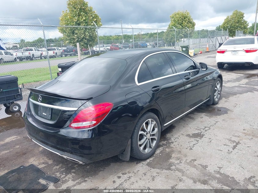 Vin: wddwf4kb1gr143405, lot: 46308791, mercedes-benz c 300 4matic 20164