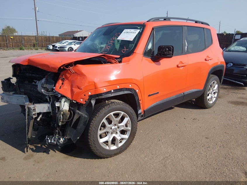 Vin: zaccjbbt5fpb99353, lot: 46308801, jeep renegade latitude 20152