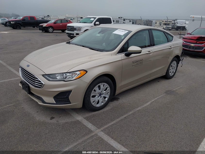 Vin: 3fa6p0g74kr107456, lot: 46308880, ford fusion s 20192