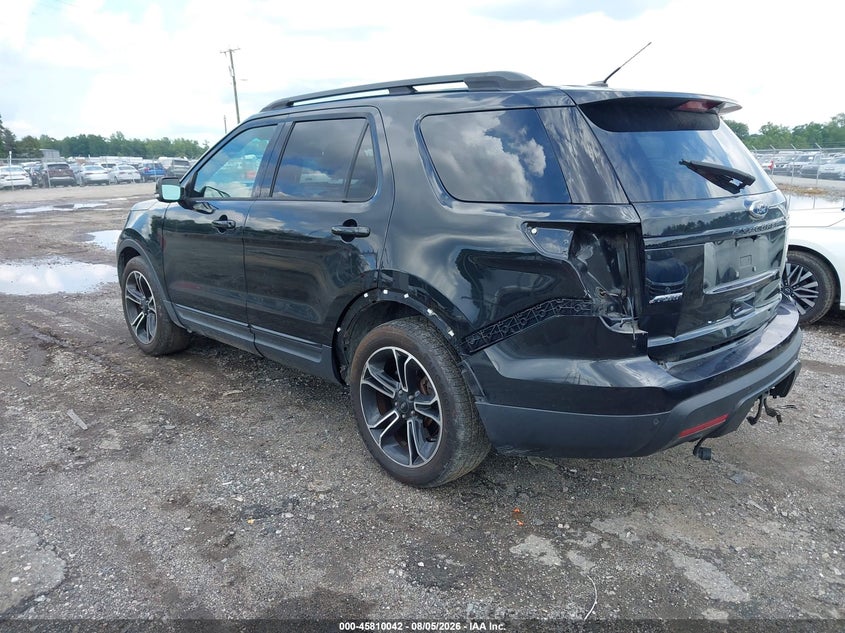 Vin: 1fm5k8gt0fga74299, lot: 46308888, ford explorer sport 20153