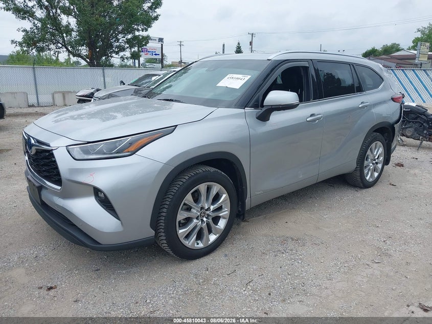Vin: 5tdxbrch1ns552741, lot: 46308889, toyota highlander hybrid limited 20222