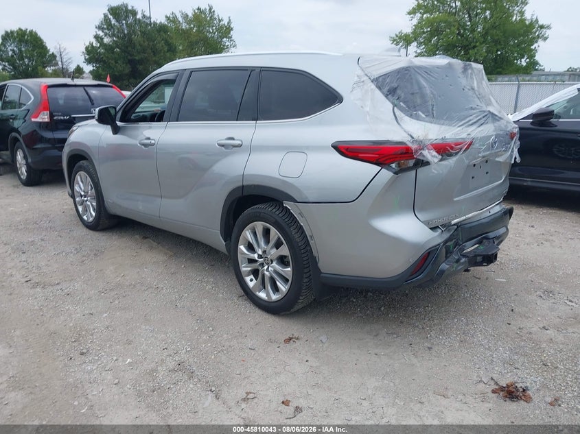 Vin: 5tdxbrch1ns552741, lot: 46308889, toyota highlander hybrid limited 20223