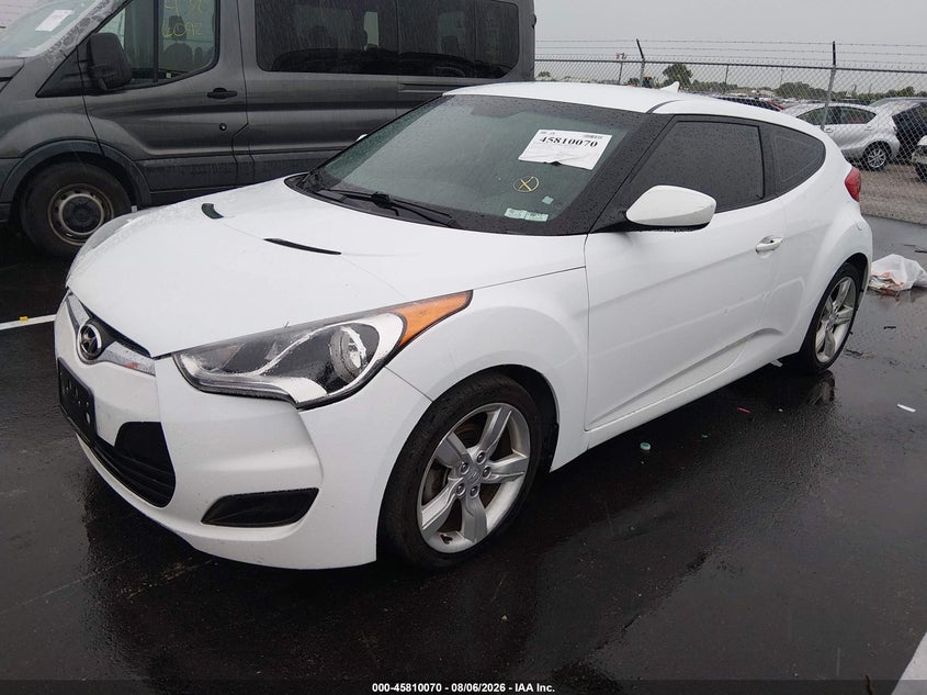 Vin: kmhtc6ad9du119586, lot: 46308917, hyundai veloster base w/gray 20132