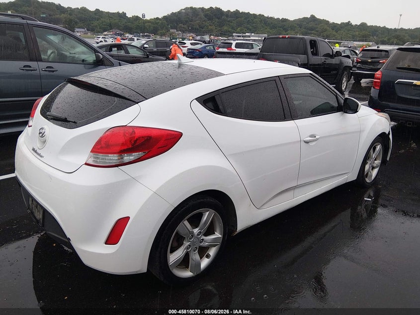 Vin: kmhtc6ad9du119586, lot: 46308917, hyundai veloster base w/gray 20134