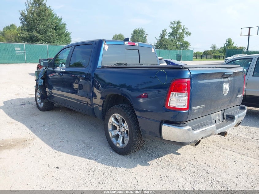 Vin: 1c6srfft4mn770253, lot: 46308926, ram 1500 big horn  4x4 5'7 box 20213