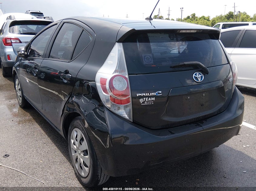 Vin: jtdkdtb32e1073796, lot: 46308961, toyota prius c two 20143