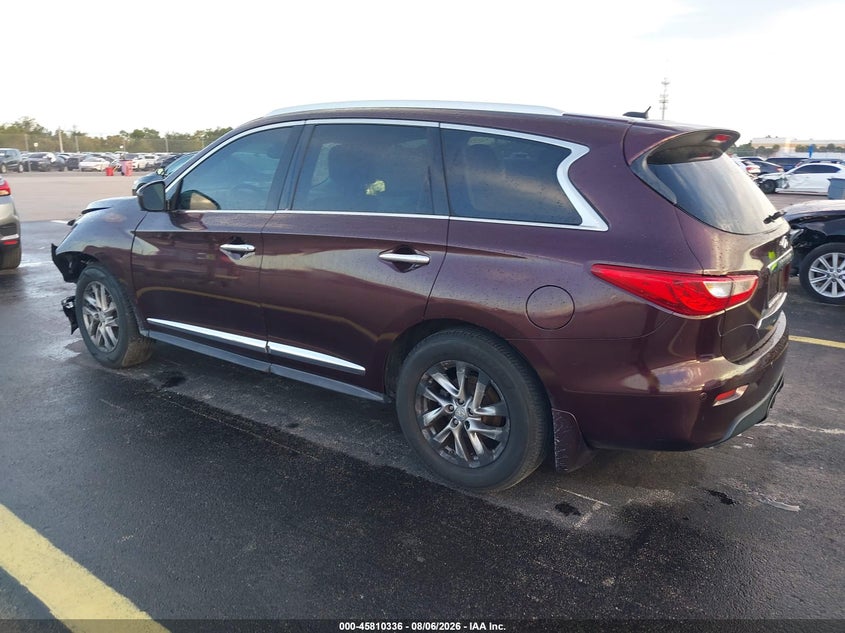 Vin: 5n1al0mn3dc312315, lot: 46309182, infiniti jx35 20133