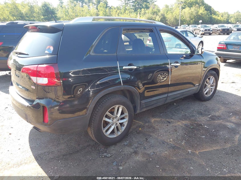 Vin: 5xyktca64eg521700, lot: 46309367, kia sorento lx 20144