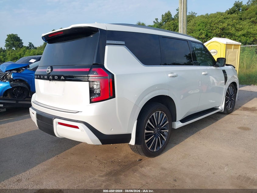 Vin: jn8ay3cfxs9500264, lot: 46309434, nissan armada platinum reserve 2wd 20254