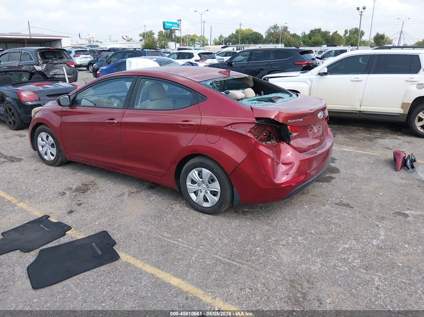 Vin: 5npdh4ae1gh780969, lot: 46309507, hyundai elantra se 20163