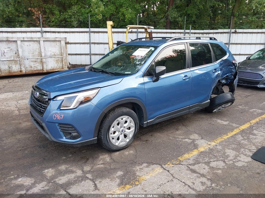 Vin: jf2skacc6nh481347, lot: 46309813, subaru forester 20222