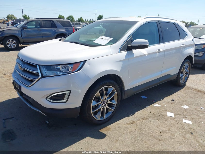 Vin: 2fmpk4k87gbc21375, lot: 46309926, ford edge titanium 20162