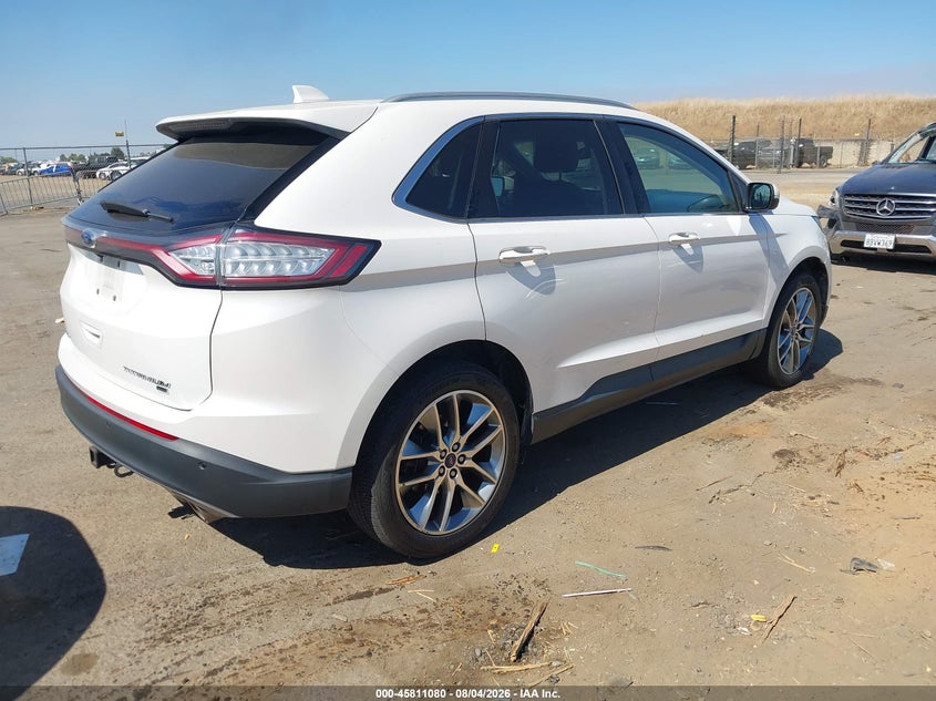 Vin: 2fmpk4k87gbc21375, lot: 46309926, ford edge titanium 20164