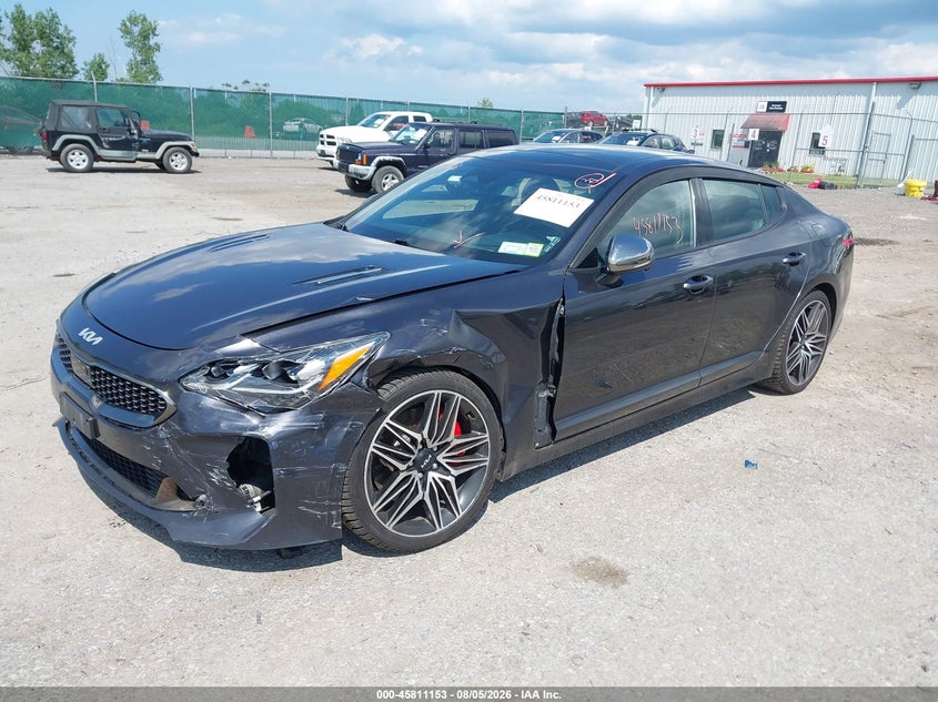 Vin: knae55lc3n6111783, lot: 46309999, kia stinger gt2 20222