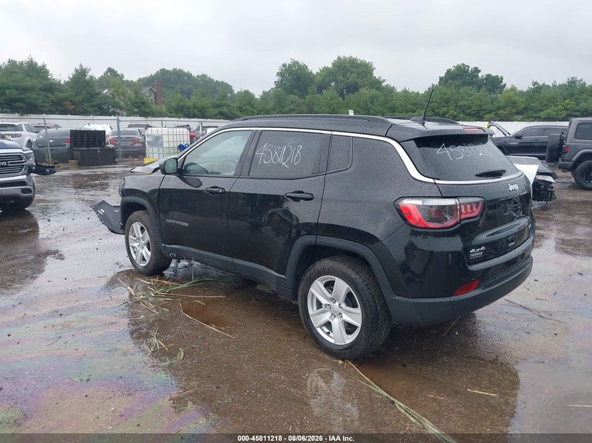 Vin: 3c4njdbb1nt125222, lot: 46310064, jeep compass latitude 4x4 20223