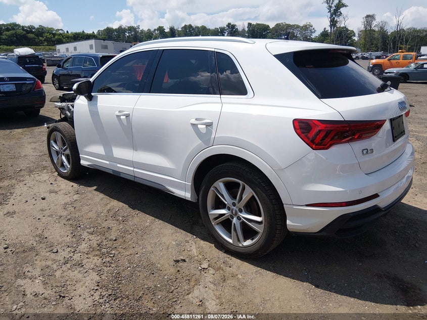 Vin: wa1decf35l1115630, lot: 46310107, audi q3 premium 45 tfsi s line quattro tiptronic 20203