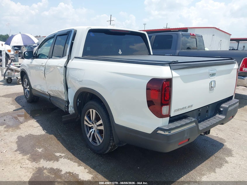 Vin: 5fpyk2f49hb010324, lot: 46310125, honda ridgeline rts 20173