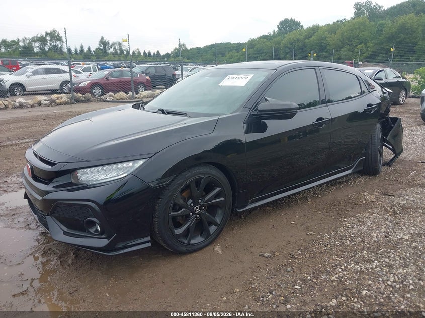 Vin: shhfk7h99ju416176, lot: 46310206, honda civic sport touring 20182