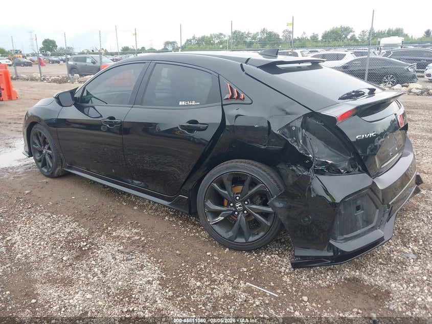 Vin: shhfk7h99ju416176, lot: 46310206, honda civic sport touring 20183