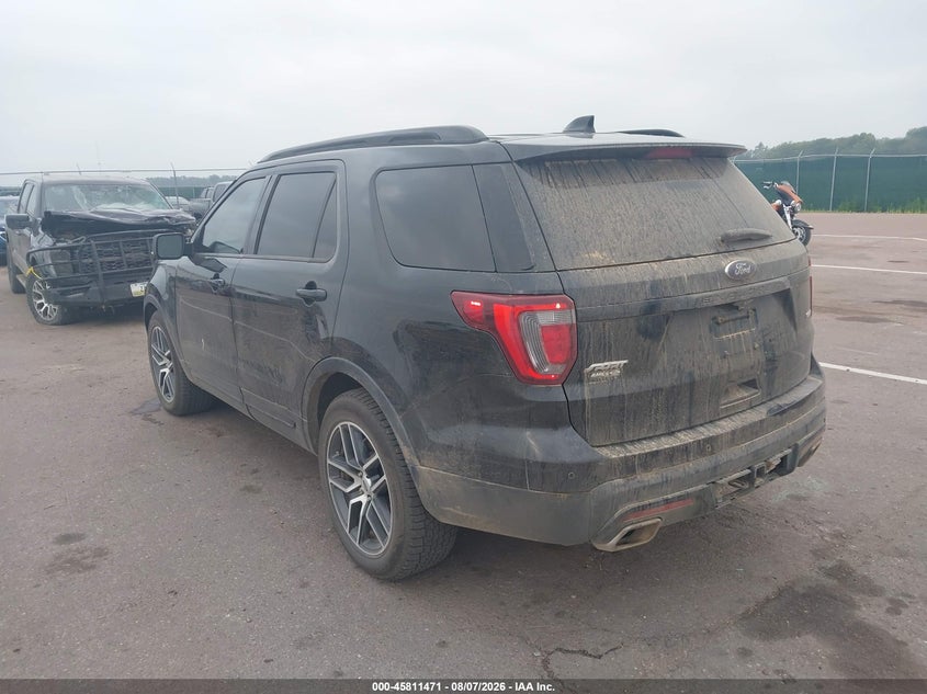 Vin: 1fm5k8gt9ggb33903, lot: 46310317, ford explorer sport 20163