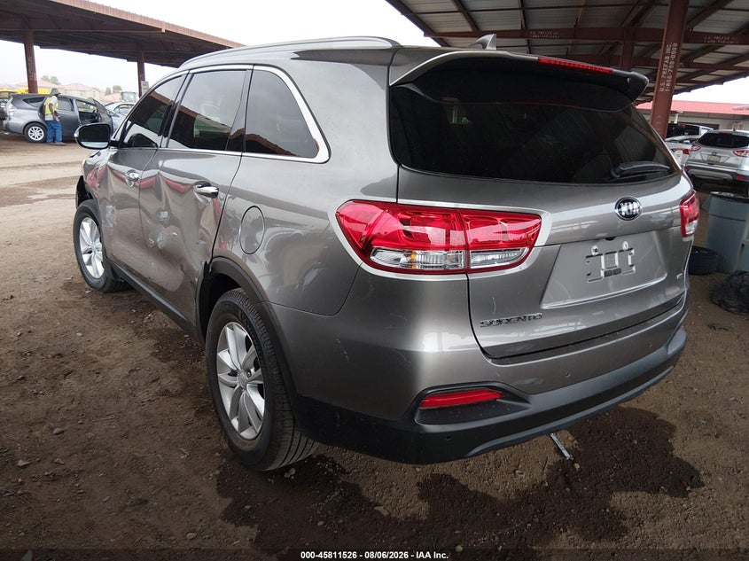 Vin: 5xypg4a32jg426701, lot: 46310372, kia sorento 2.4l lx 20183