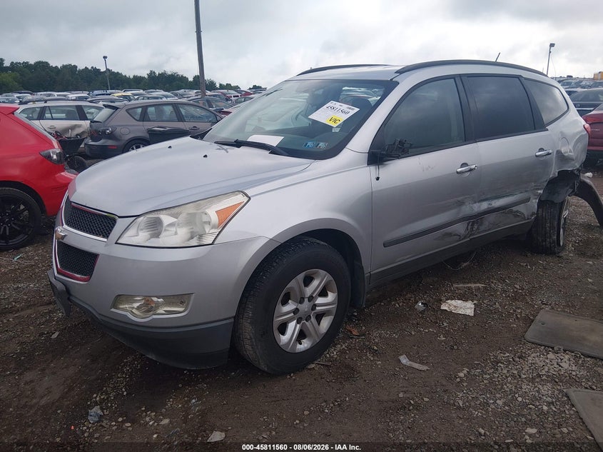 Vin: 1gnkrfed8cj223714, lot: 46310406, chevrolet traverse ls 20122