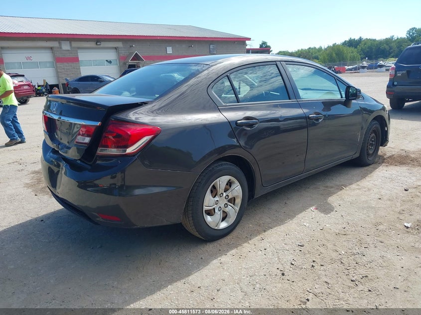 Vin: 2hgfb2f58dh582824, lot: 46310419, honda civic lx 20134