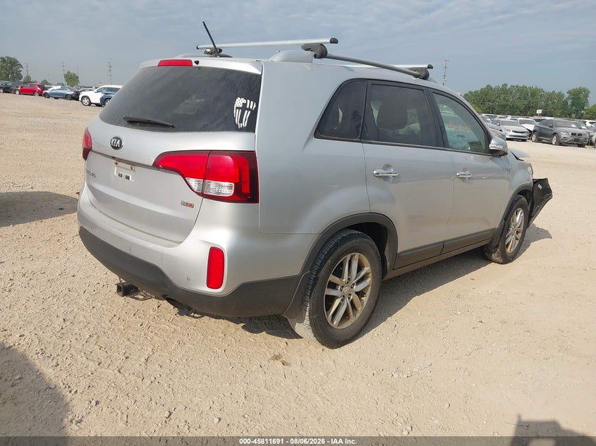 Vin: 5xykt4a77eg499870, lot: 46310537, kia sorento lx v6 20144