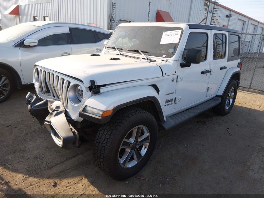 Vin: 1c4hjxen2kw618997, lot: 46310542, jeep wrangler unlimited sahara 4x4 20192