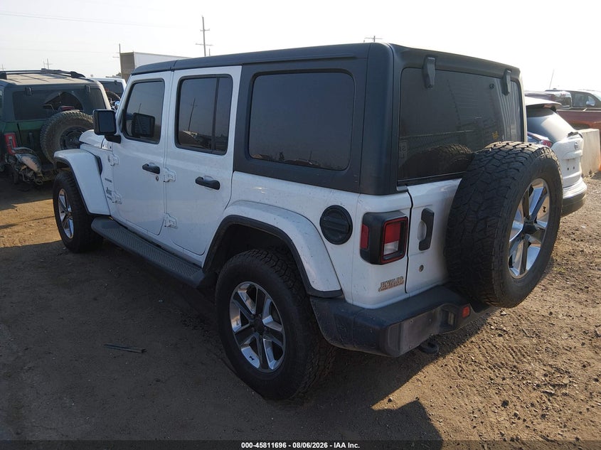 Vin: 1c4hjxen2kw618997, lot: 46310542, jeep wrangler unlimited sahara 4x4 20193
