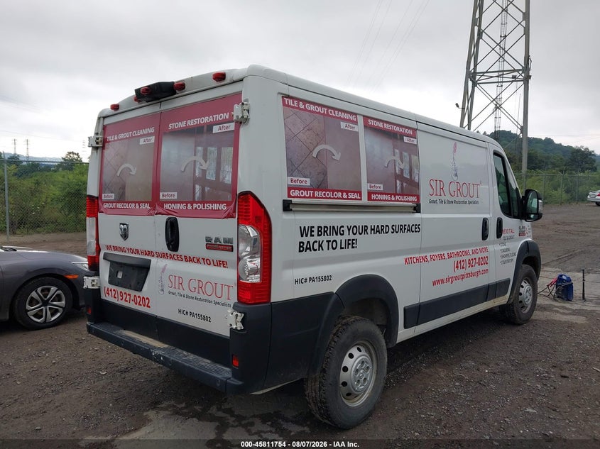 Vin: 3c6trvag5le115157, lot: 46310600, ram promaster 1500 low roof 136 wb 20204